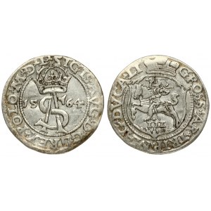 Lithuania 3 Groszy 1564 Vilnius. Sigismund II Augustus (1545-1572) - Lithuanian coins Vilnius; variety ...