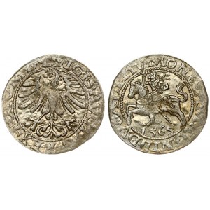 Lithuania 1/2 Grosz 1565 Vilnius. Sigismund II Augustus (1545-1572). Averse Lettering: SIGIS AVG REX PO MAG DVX L...