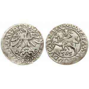 Lithuania 1/2 Grosz 1565 Vilnius. Sigismund II Augustus (1545-1572). Averse Lettering: SIGIS AVG REX PO MAG DVX L...