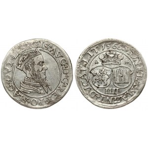 Lithuania 4 Groszy 1566 Vilnius. Averse: Crowned bust of Sigismund August of Poland to the right. Lettering: .SIGIS.AVG...