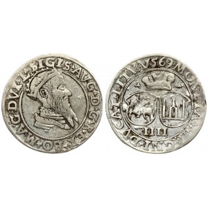 Lithuania 4 Groszy 1569 Vilnius. Sigismund II Augustus (1545-1572). Averse...