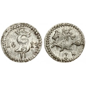 Lithuania 2 Denar 1613 Vilnius. Sigismund III Vasa (1587-1632). Averse: Crowned S monogram divides date; value below...