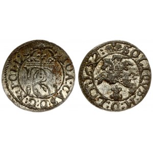 Lithuania 1 Solidus 1652 Vilnius. John II Casimir Vasa (1649–1668). Averse: Crowned ICR monogram in inner circle...