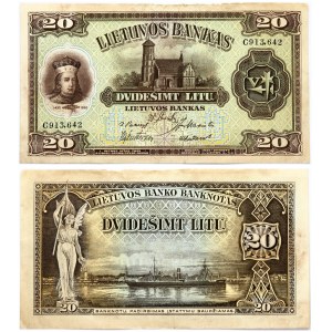 Lithuania 20 Litu 1930 Banknote Kaunas 05.07.1930 № C913.642. Pick 27a