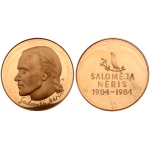 Lithuania Medal 1984 Salomėja Nėris 1904 - 1984. Art. Petras Garška. Copper. Weight approx: 74.48 g. Diameter: 53 mm...