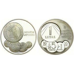 Lithuania Medal Lithuanian Mint 1993. Monetae Litvaniae. Brass Silvered. Weight approx:  21.49g. Diameter: 37 mm...