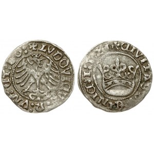 Poland 1/2 Grosz 1521 Silesia the city of Swidnica - Ludwik Jagiellonczyk (1516-1526); the king of Bohemia and Hungary...