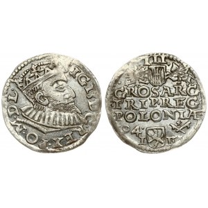 Poland 3 Groszy 1594 Poznan. Sigismund III Vasa (1587-1632). Crown coins. Averse: Crowned bust right. Reverse: Value...
