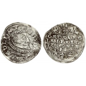 Poland 3 Groszy 1596 Poznan. Sigismund III Vasa (1587-1632). Crown coins. Averse: Crowned bust right. Reverse: Value...