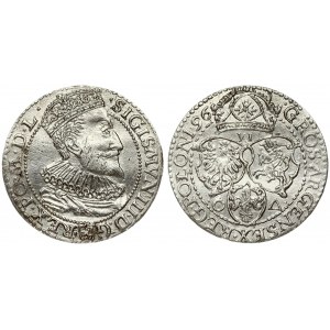 Poland 6 Groszy 1596 Malbork. Sigismund III Vasa (1587-1632). Averse: Crowned bust right. Reverse...