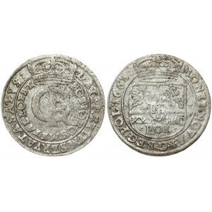 Poland 1 Gulden (Tymf) 1663 AT. John II Casimir Vasa (1649–1668). Averse: Crowned monogram. Reverse: Crowned shield...