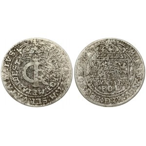 Poland 1 Gulden (Tymf) 1664 AT. John II Casimir Vasa (1649–1668). Averse: Crowned monogram. Reverse: Crowned shield...