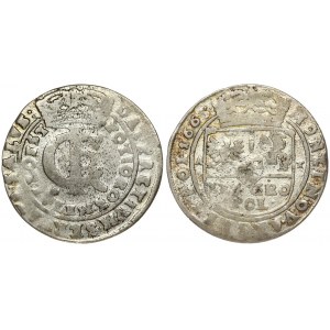 Poland 1 Gulden (Tymf) 1665 AT Bydgoszcz. John II Casimir Vasa (1649–1668). Averse: Crowned monogram. Reverse...