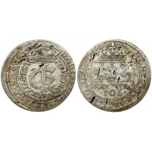 Poland 1 Gulden (Tymf) 1666 AT. John II Casimir Vasa (1649–1668). Averse: Crowned monogram. Reverse: Crowned shield...
