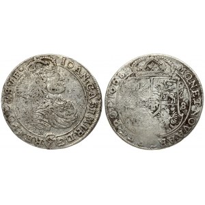 Poland 18 Groszy 1668 TLB Bydgoszcz. John II Casimir Vasa (1649–1668). Averse: Crowned portrait bust right. Reverse...