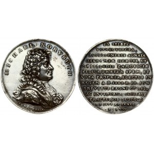 Poland Medal 1673 Michal Korybut Wisniowiecki(1669-1673). Averse: Bust of the ruler facing right; below IIREICHEL.F...