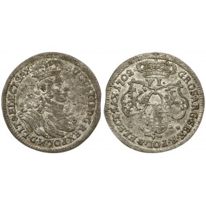 Poland 6 Groszy 1702EPH August II(1697-1733). Averse: Small crowned bust of August II right. Reverse...