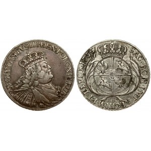 Poland 1 Thaler 1755 EDC Friedrich August II(1733-1763). Averse: Large legends. Averse Legend...