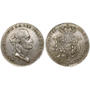 Poland 1 Thaler 1788 EB Warsaw. Stanislaus Augustus(1764–1795). Averse: Head right. Averse Legend...