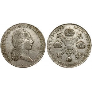 Austrian Netherlands 1 Thaler 1793 M. Franz I (1792-1835). Averse: Laureate bust right; mintmark below. Lettering...
