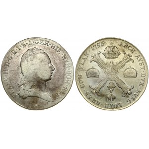 Austrian Netherlands 1 Thaler 1796A. Franz II(1792-1835). Averse: Bust right. Reverse...