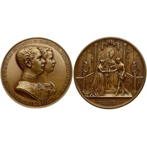 Austria Medal (1854) 'Marriage' MDCCCLIIII. Franz Joseph (1848-1916)...