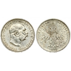 Austria 2 Corona 1912 Franz Joseph I(1848-1916). Averse: Head right. Reverse: Crowned double eagle above date. Silver...