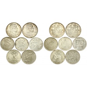 Czechoslovakia 10-100 Korun 1928-1948. Silver. Lot of 7 Coins