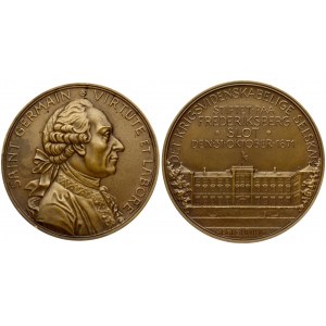 Denmark Medal (1871) Averse: Saint Germain Virtute et Labore. Reverse: The War Science Society...