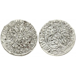 Germany PFALZ-ZWEIBRUCKEN 3 Kreuzer 1601 Johann I(1569-1604). Averse: 3-fold arms in spanish shield; date above...