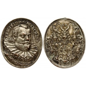 Germany Medal 1603. Ernest Frederick of Baden-Durlach (1560-1604). Copper Silvered. Weight approx: 32.15 g. Diameter...