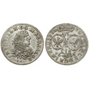 Germany BRANDENBURG 6 Groszy 1686 BA. Friedrich Wilhelm (1640-1688). Konigsberg. Averse: Friedrich Wilhelm bust right...