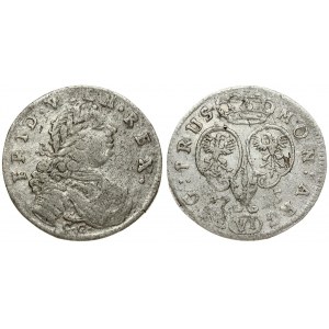 Germany PRUSSIA 6 Groszy 1715 CG Friedrich I(1701-1713). Averse: Laureate armored bust to right; mintmaster...