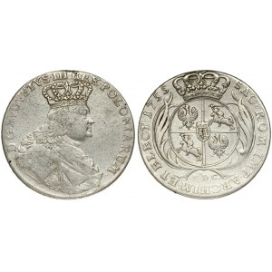 Germany SAXONY 1 Thaler 1755 EDC August III(1733-1763). Averse: Crowned bust right. Averse Legend: D: G...