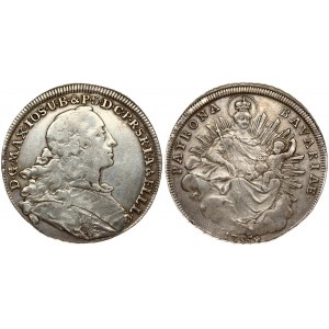 Germany Bavaria 1 Thaler 1755 Maximilian III Josef(1745-1777). Averse: Draped bust to right. Averse Legend...