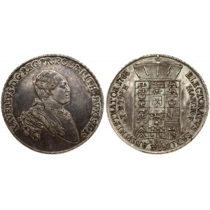 Germany Saxony 1 Thaler 1766 EDC Xaver(1763-1768). Averse: Bust right. Averse Legend: XAVERIVS D:G: REG: PR: POL: ...