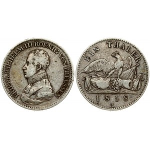 Germany PRUSSIA 1 Thaler 1818A Friedrich Wilhelm III(1797-1840). Averse: Uniformed bust left. Averse Legend: FRIEDR...