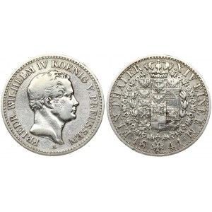 Germany PRUSSIA 1 Thaler 1841A Friedrich Wilhelm IV(1840-1861). Averse: Head right. Averse Legend: FRIEDR...