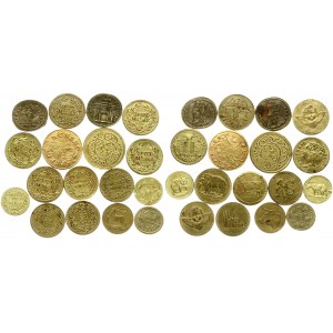 Germany (19 Century) Token Game Brand all different. Brass. Weight approx: 12.27g. Diameter: 15-22 mm...