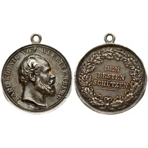 Germany Württemberg Medal (1864) Karl (1864-1891). Silver shooting award medal n.d. (awarded 1876-91). Stamp by Chr...