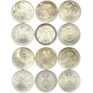 Germany Federal Republic 5 Mark 1973- 1979. Eagle above denomination dividing date. Silver...