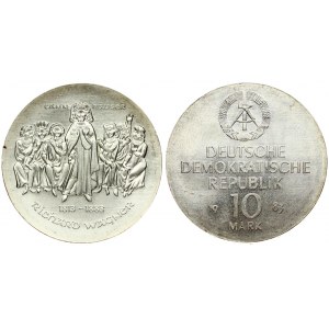 Germany Democratic Republic 10 Mark 1983 100th Anniversary - Death of Richard Wagner Composer. Averse...