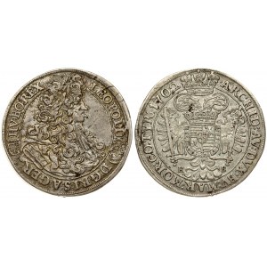 Hungary 1/2 Thaler 1702KB Leopold I(1657-1705). Averse: Armored bust right. Averse Legend: LEOPOLD: - D: G: R: I: S: A...