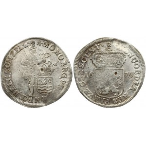 Netherlands ZEELAND 1 Silver Ducat 1679/6 Averse: Standing armored Knight with crowned Zeeland shield at feet...