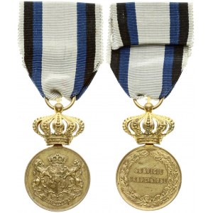 Romania Medal (1878) 'Faithful Service Medal' - 'Serviciu Credincios ' in 1880  I Class; 1st type...