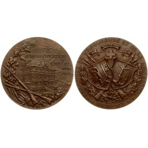 Switzerland Inauguration Medal 1900 Genf Geneve. Tir d'inauguration de l'hotel Juin 1900. Richter 715a. Copper...