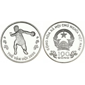 Vietnam 100 Dong 2000 Summer Olympics Sydney. Averse: National arms. Reverse: Discus thrower. Edge Description: Plain...