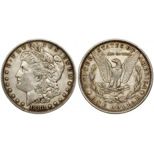 USA 1 Dollar 1880 'Morgan Dollar' Philadelphia. Averse: Liberty head; facing left. Lettering: E·PLURIBUS·UNUM LIBERTY...