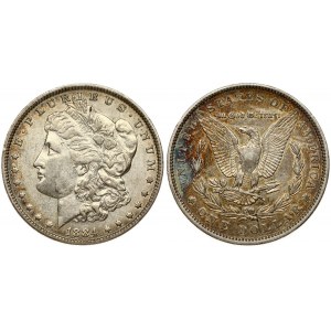 USA 1 Dollar 1884 'Morgan Dollar' Philadelphia. Averse: Liberty head; facing left. Lettering: E·PLURIBUS·UNUM LIBERTY...