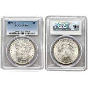 USA 1 Dollar 1899 O 'Morgan Dollar' New Orleans. Averse: Liberty head; facing left. Lettering: E·PLURIBUS·UNUM LIBERTY...